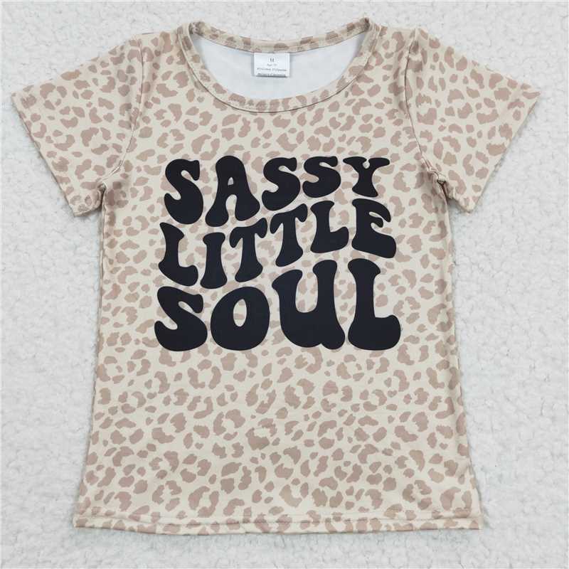 GT0184 Baby Girls Little Sassy Soul Short Sleeve Shirts Tops
