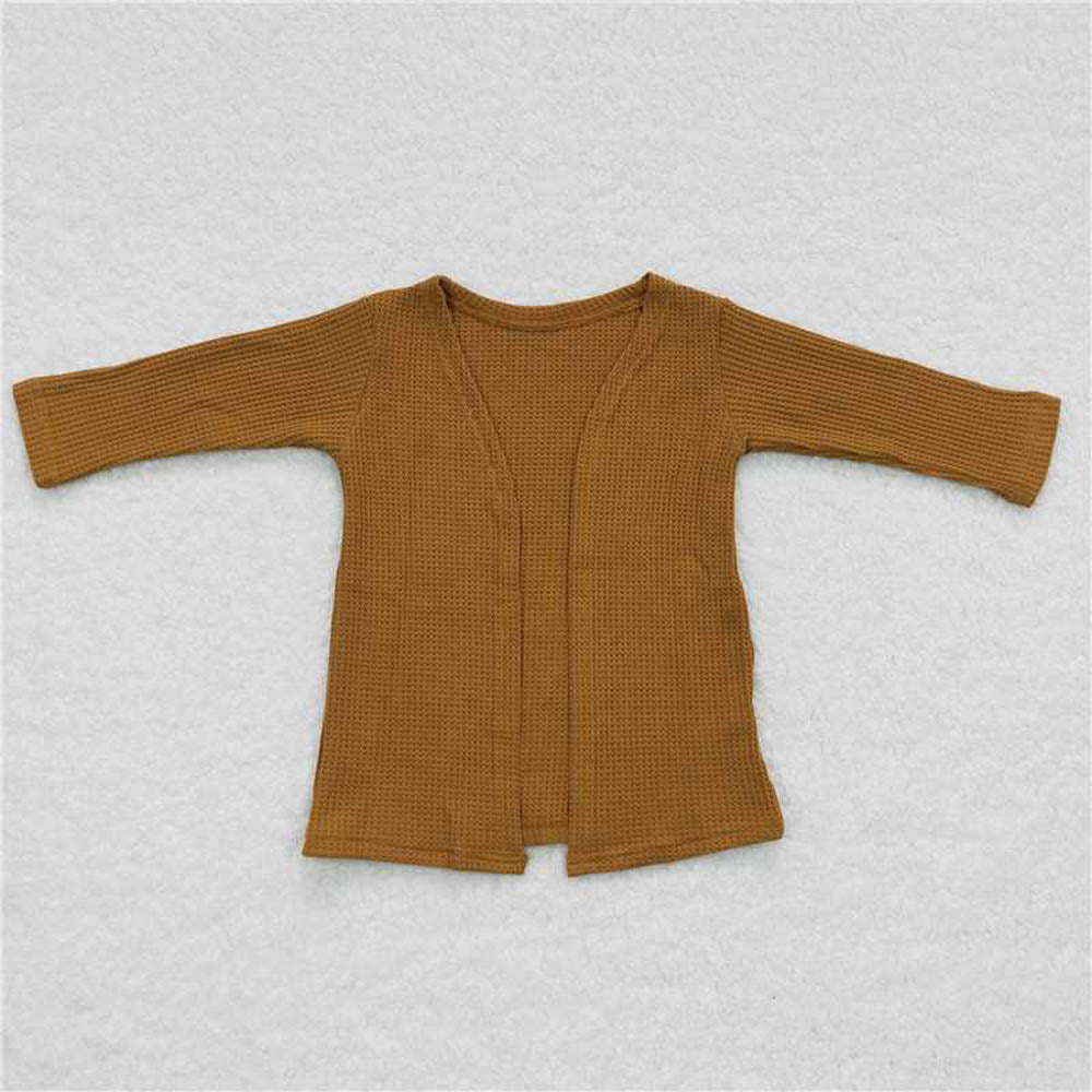 GT0245 Caramel long sleeve cardigan top