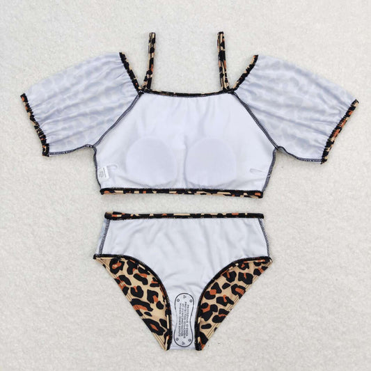 S0272 Leopard print halter swimsuit
