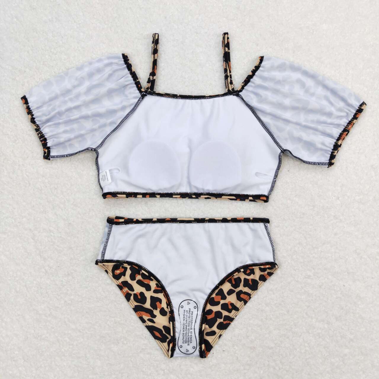 S0272 Leopard print halter swimsuit