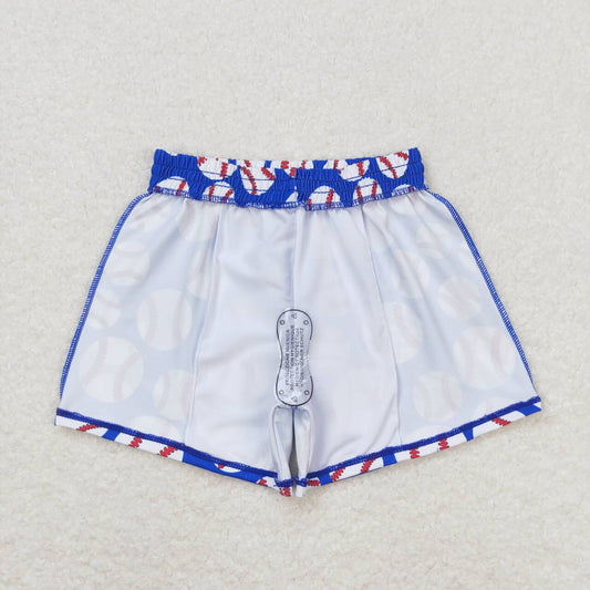 S0275 Boys baseball blue swim trunks