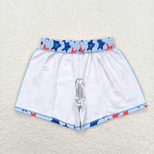 S0231 4th of July Star blue swim trunks