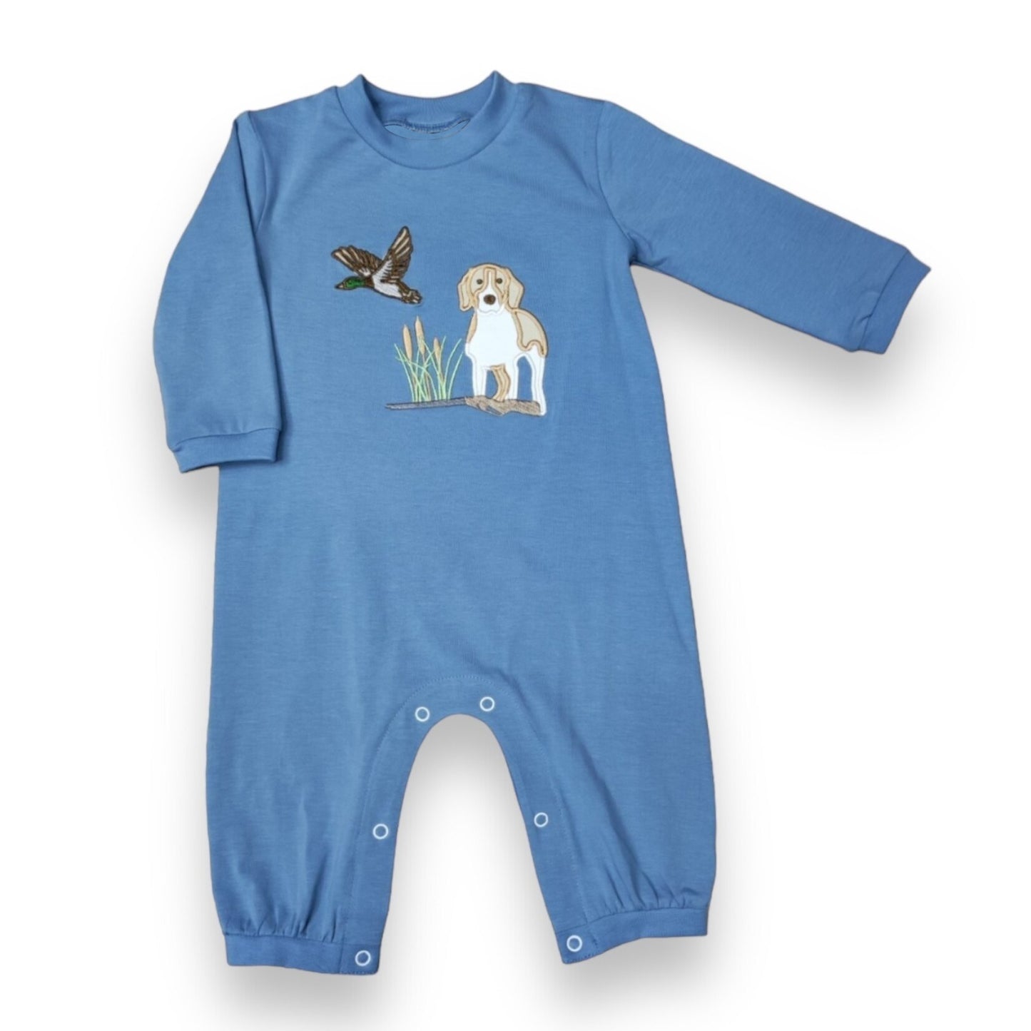 LR1896 Baby Infant Boys Southern Dog Duck Hunting Rompers preorder