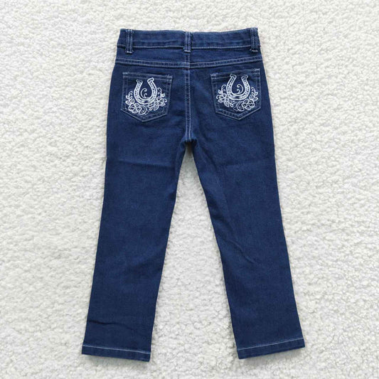 P0085 Denim pants in dark blue