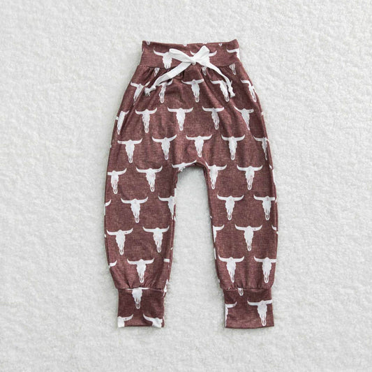 P0273 Alpine cow head brown trousers