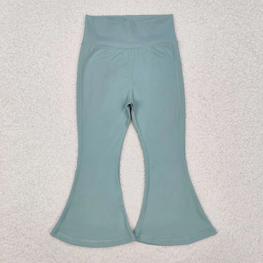 Sibling Baby Girls Solid Color Yoga Active Wear Bell Bottom Pants