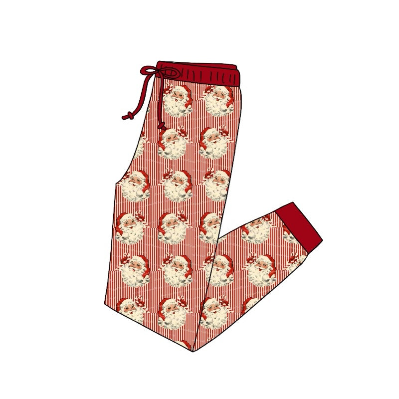 P0646 Adult Christmas Santa Stripes Bottom Pants Pajamas Preorder