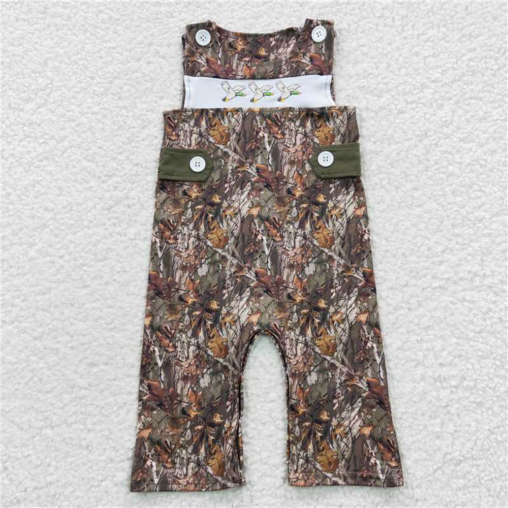 SR0357 Boys Embroidery Three Rice Duck Sleeveless onesies