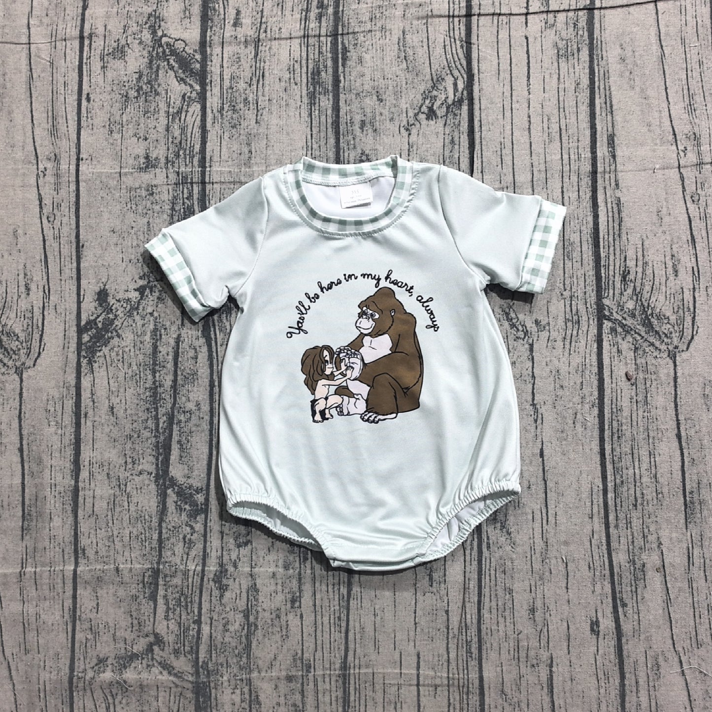Sample SR3588 Cute Baby Boys Short Sleeve Monkey Rompers