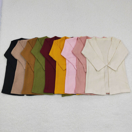 GT0247 fuchsia long sleeve cardigan top