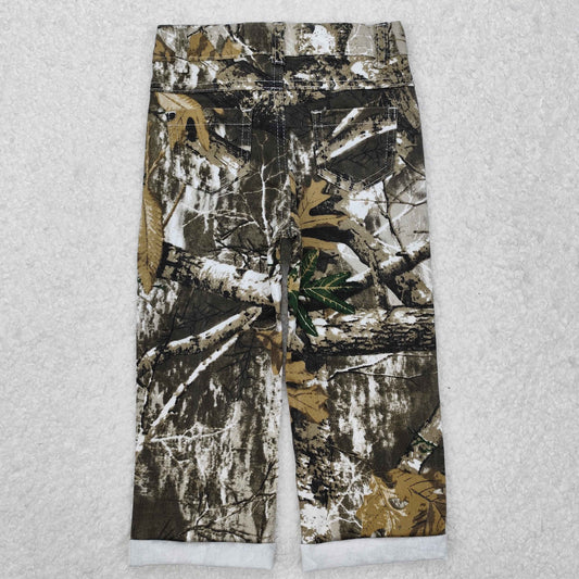 P0410 Baby Boys Camouflage Real Tree Distressed Denim Pants