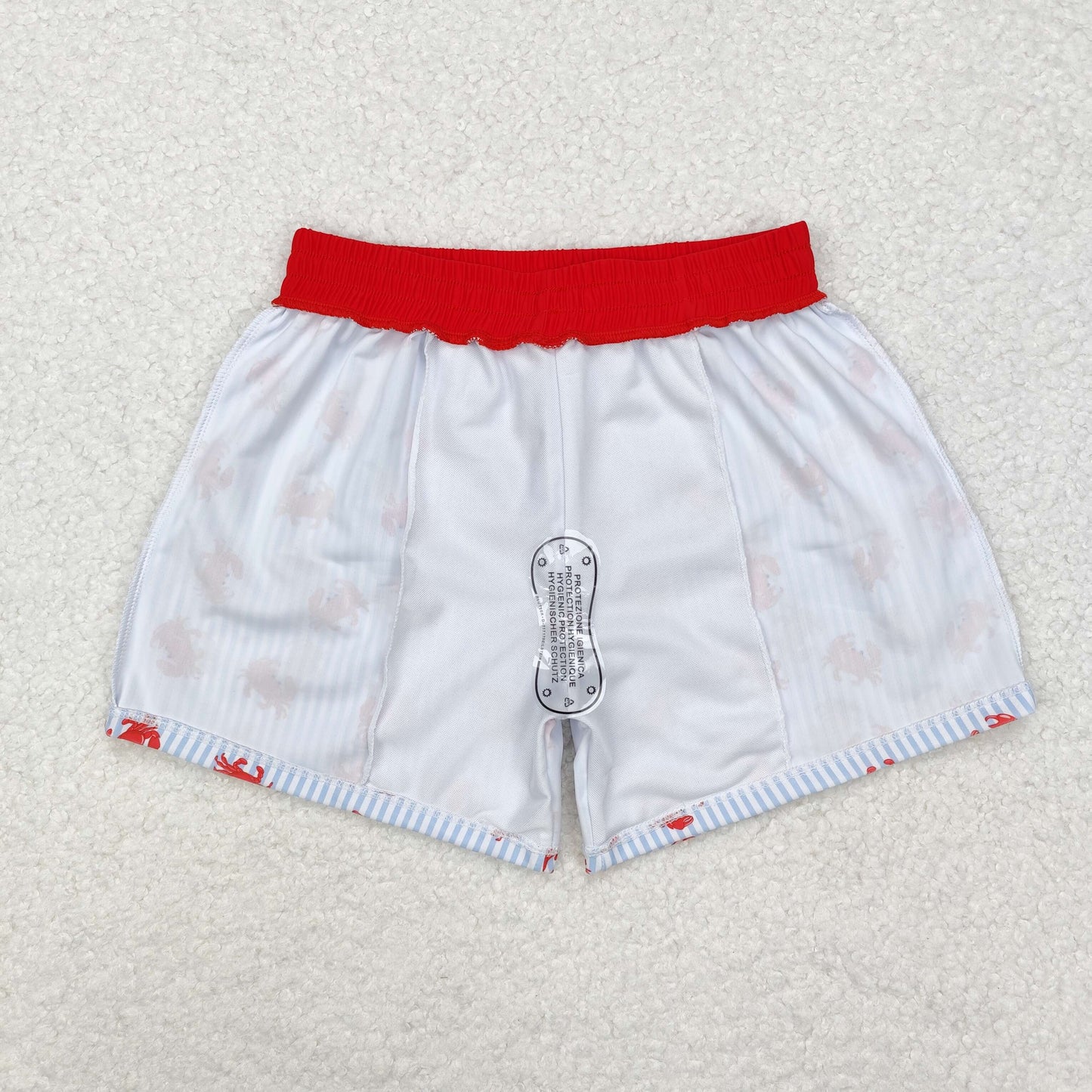 S0465 Baby Boys Summer Crab Beach Trunks Swimsuits Swimwear