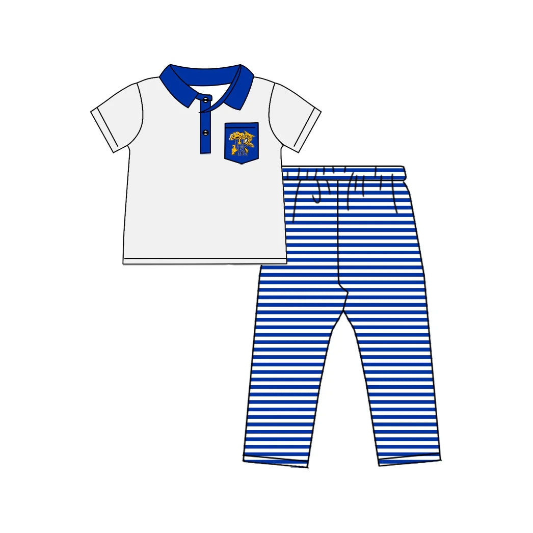 Baby Boys Kenturky Tiger Shirt Team Pants Outfits Clothes Sets Preorder (moq 3)