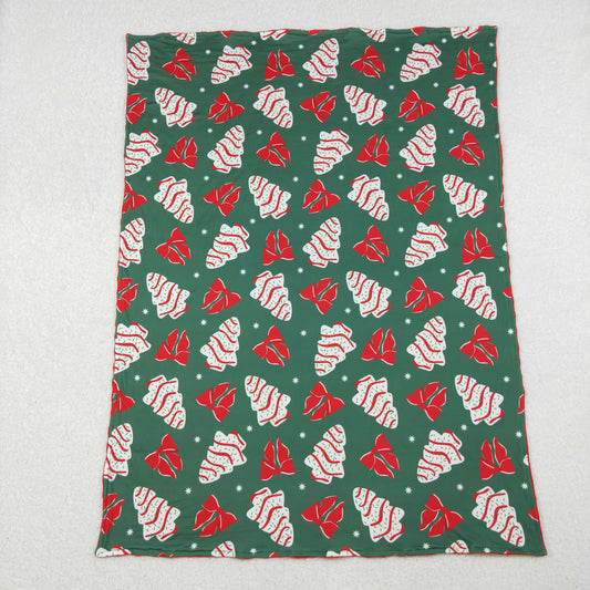 BL0172 Baby Toddler Children Christmas Tree Cake Bows Minky Blanket C10.15