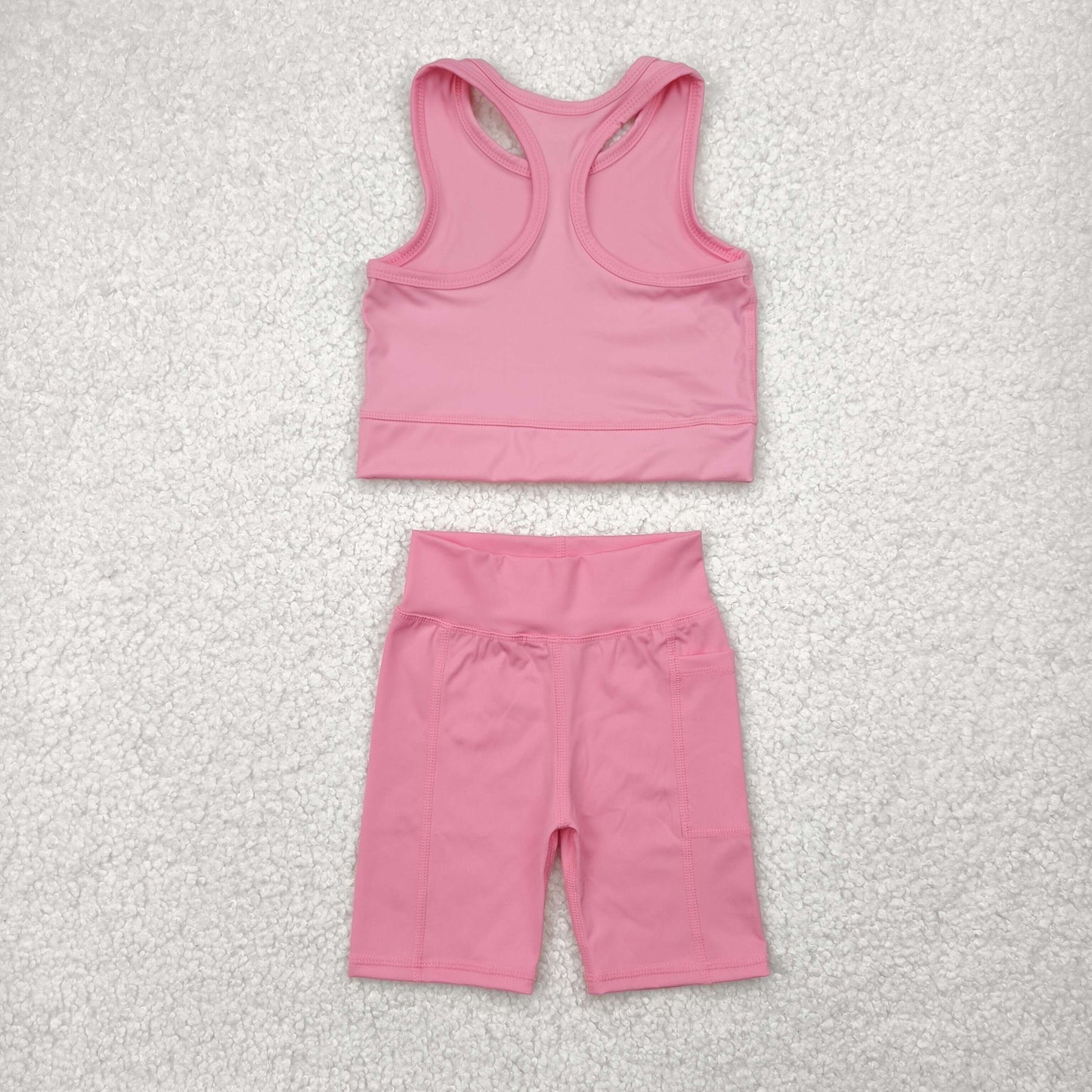 GSSO1516 Baby Girls Coral Athletic Active Wear Top Shorts Clothes Set 4.26