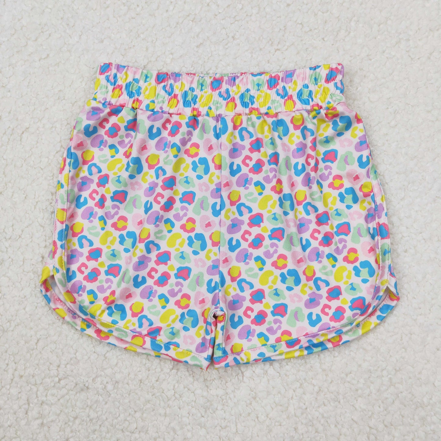 SS0475 Baby Girls Colorful Leopard Sport Shorts Bottoms