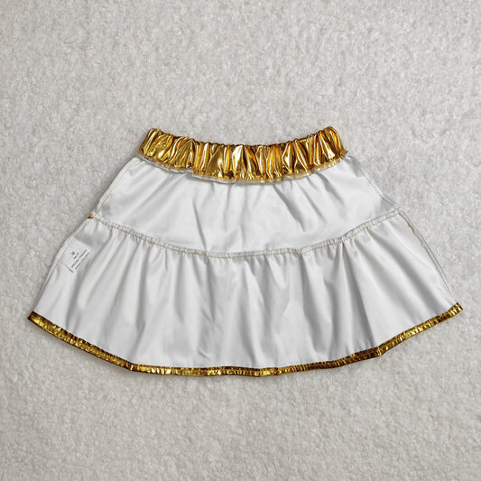 GLK0043 Baby Girls Golden Leather Skort Skirts