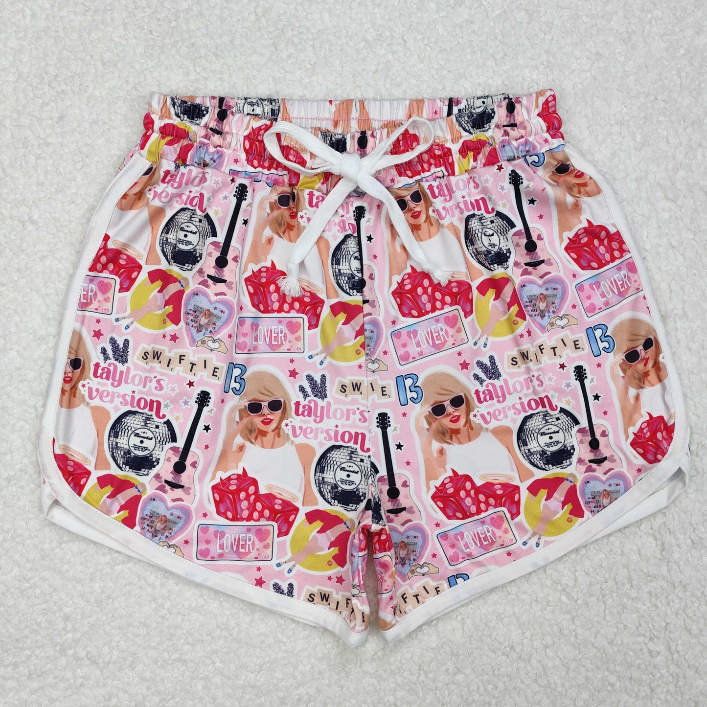 Mommy&Me Adult Baby Girls Pink Singer Lover Shorts Bottoms
