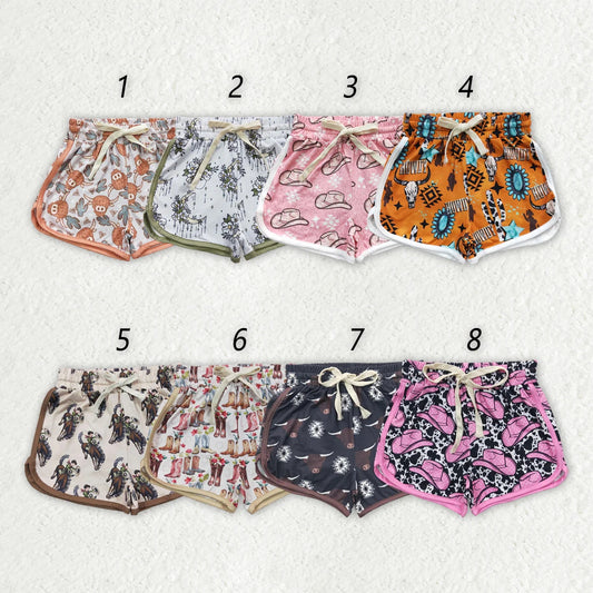 8 Colors Sibling Baby Girls Western Sports Summer Bottoms Shorts