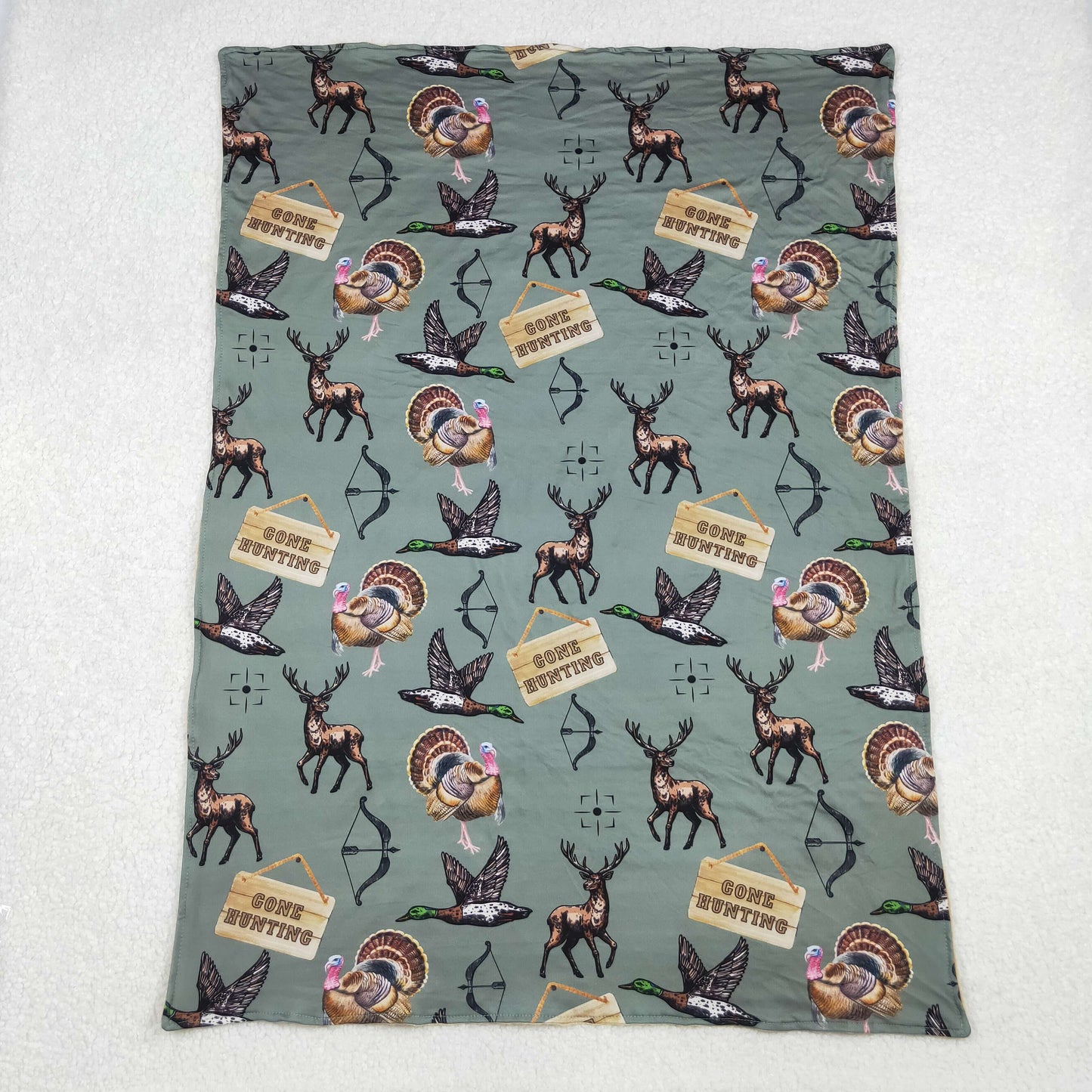 BL0151 Baby Toddler Children Hunting Deer Ducks Blanket C10.17