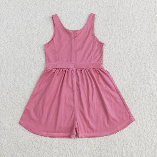SR3024 Baby Girls Pink Sleeveless Yoga Jumpsuit 5.19