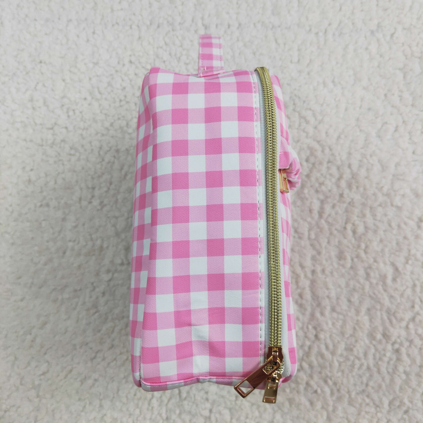 BA0283 Baby Girls Pink Checkered Lunch Dinnder Picnic Thermal Bags Boxes