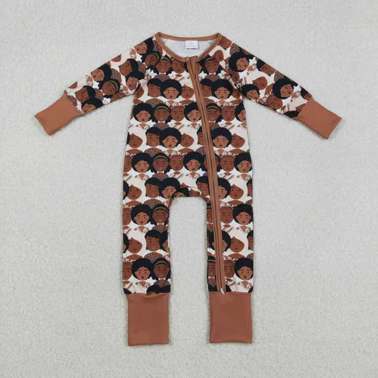 Sibling Baby Girls Black History Pants Pajamas Set Zipper Convertible Rompers C12.6