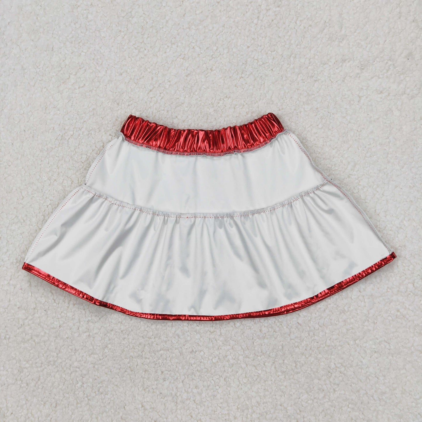 GLK0041 Baby Girls Red Leather Skort Skirts