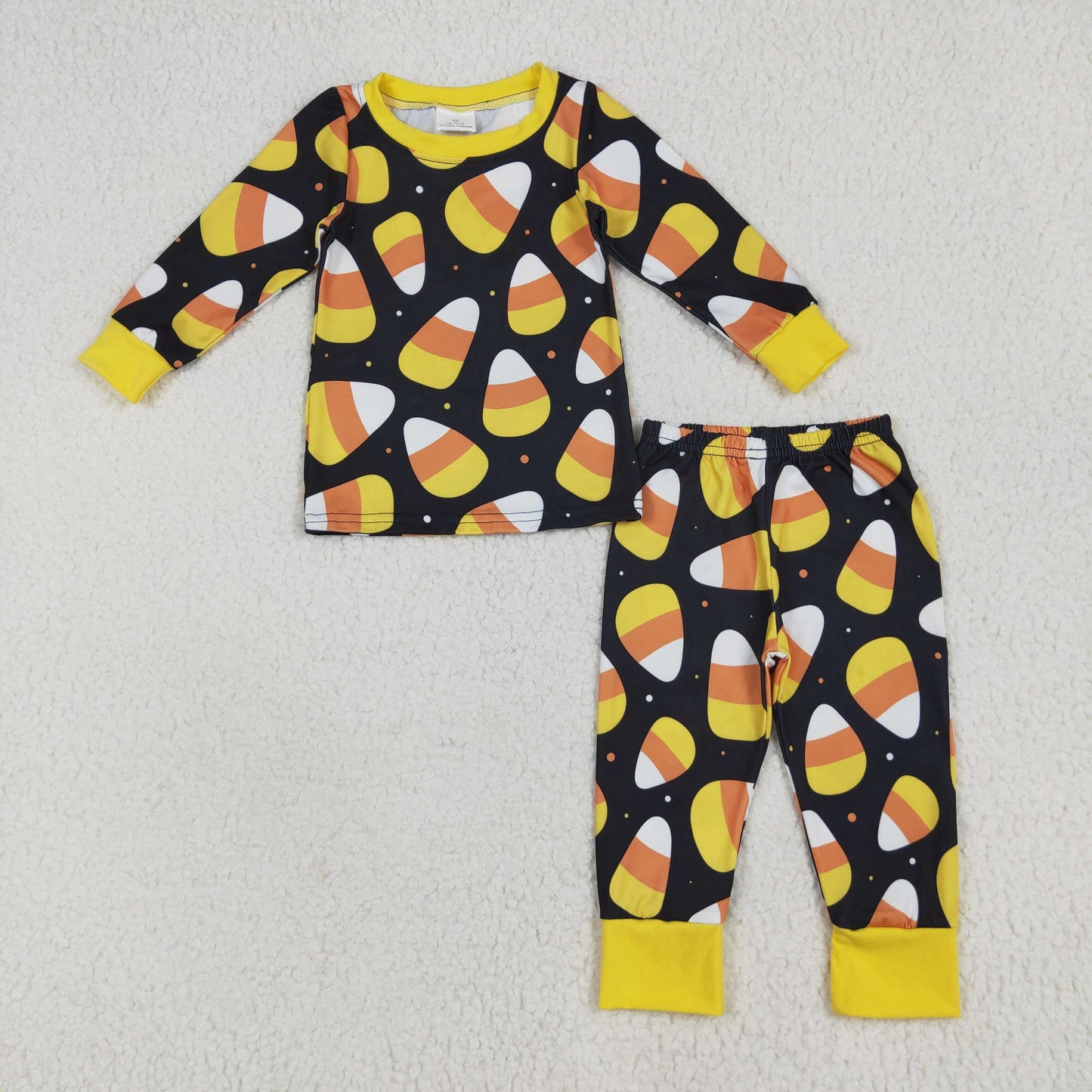 BLP1066 Baby Boys Black Long Sleeves Candy Plaid Top Pant Pajamas Set 6.17