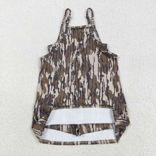 GSD2720 Baby Girls Strap Bottomland Camo Pockets Yoga Dress 8.11