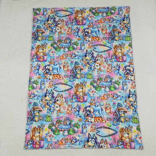 BL0192 Baby Toddler Girls Cartoon Dogs Minky Blanket C10.10
