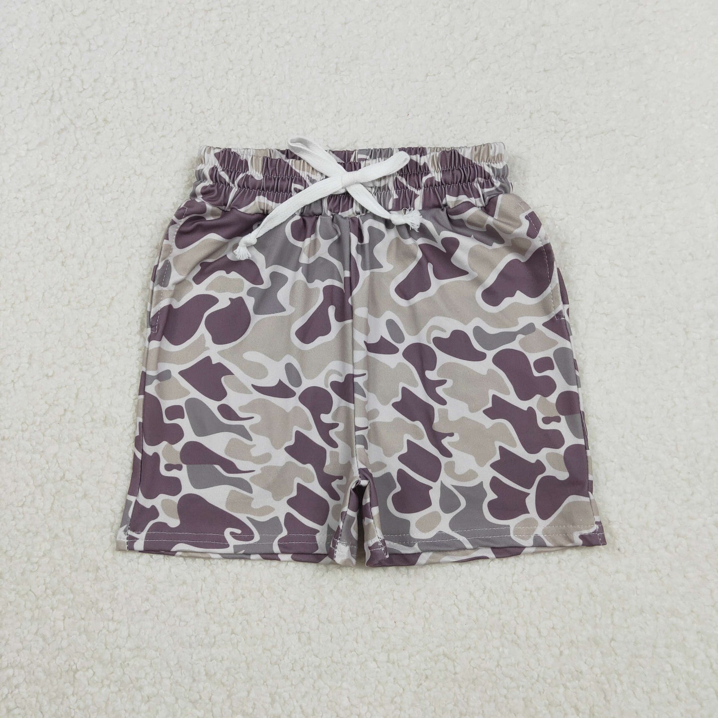 SS0733 Baby Boys Southern Dark Khaki Camo Pockets Shorts Bottom C11.20