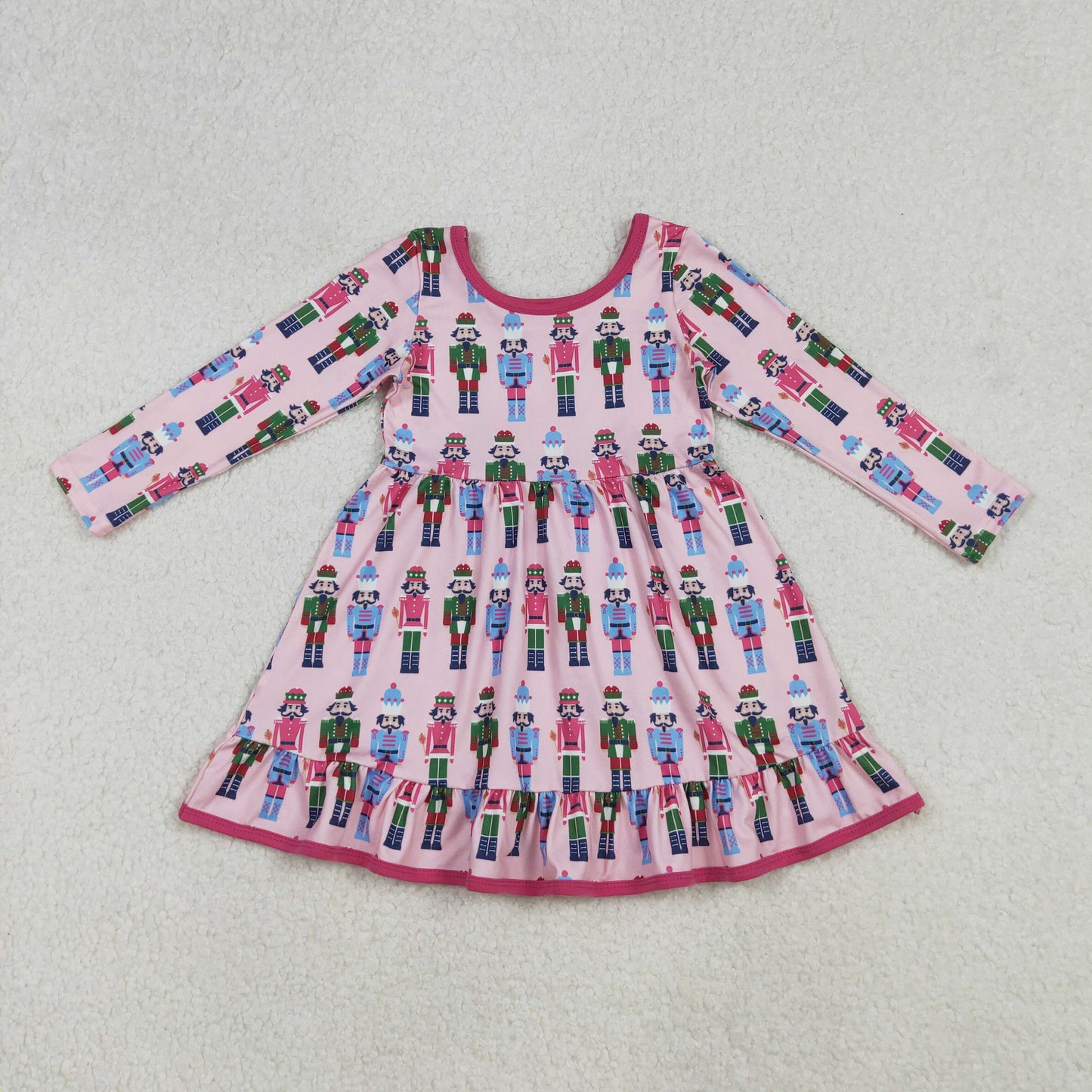 GLD1280 Baby Girls Colorful Soldiers Plaid Knee Length Dress C9.11