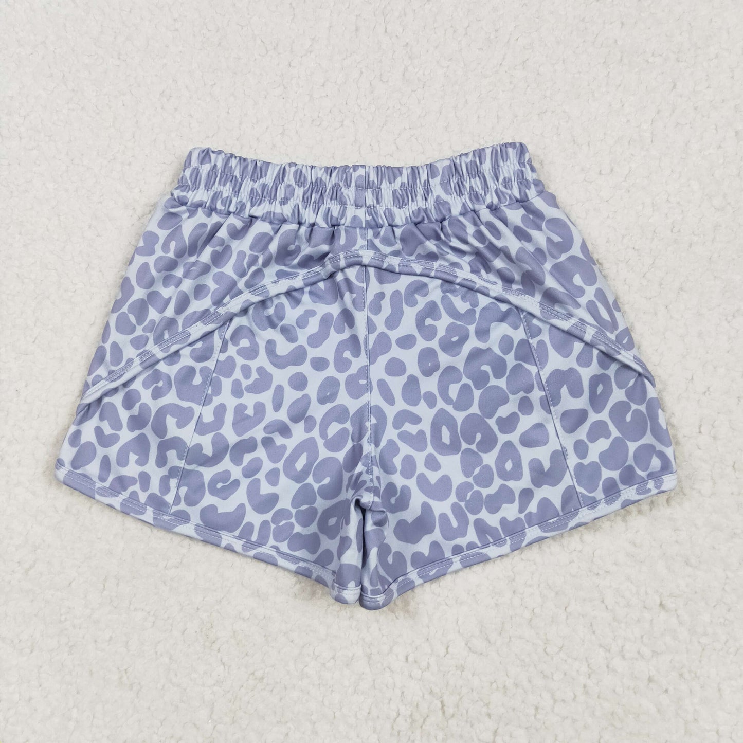 SS0464 Baby Girls Gray Camo Yoga Shorts Bottoms 5.5