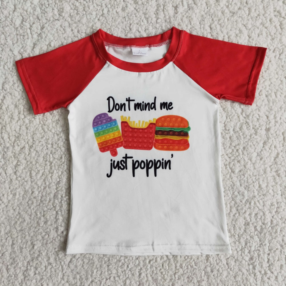D6-18 Autism Boys Popsicle Hamburger Fries Shirts