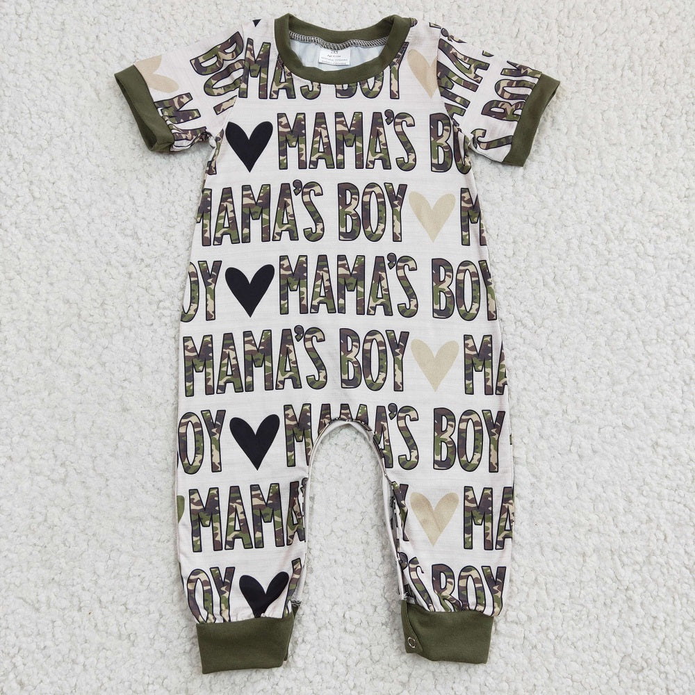 SR0134 Valentine Mama's Boy Romper