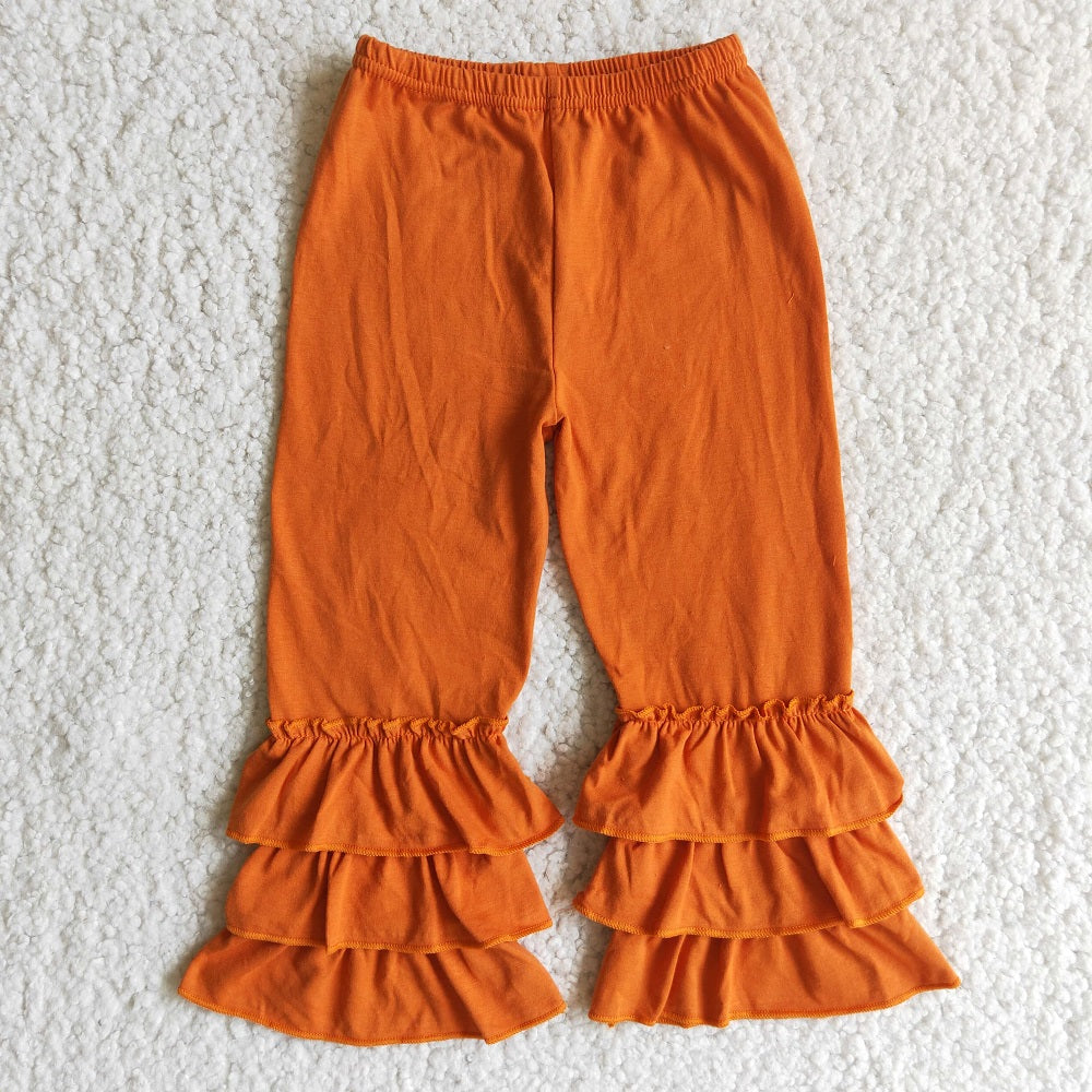 E2-12 Orange Ruffle Pants