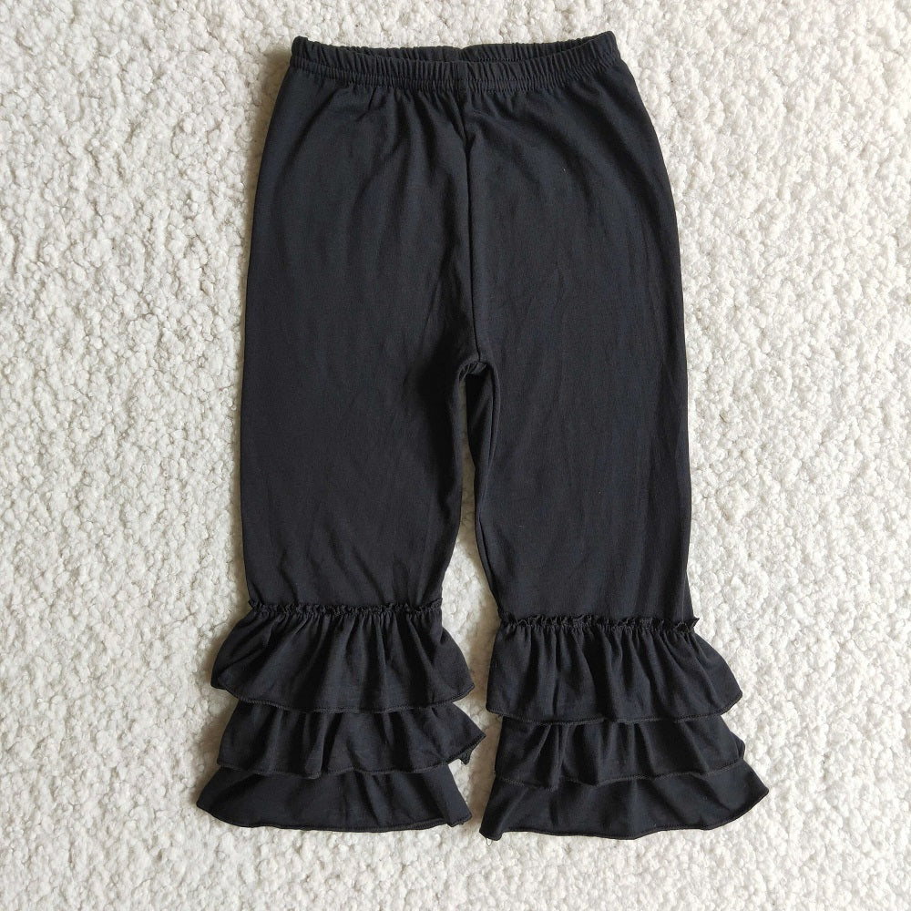 C6-12 Black Ruffle Pants