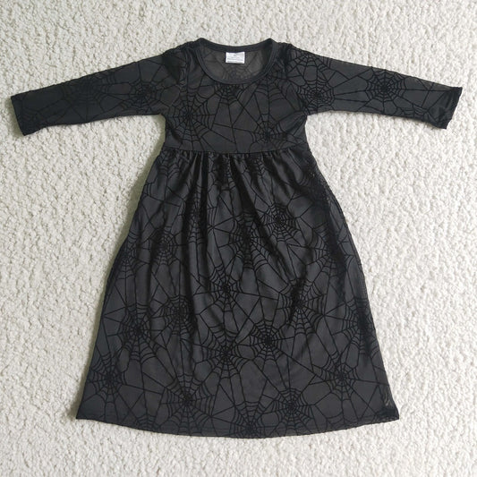 GBO0059 Halloween Girls Black Bummies Lace Dress Outfit