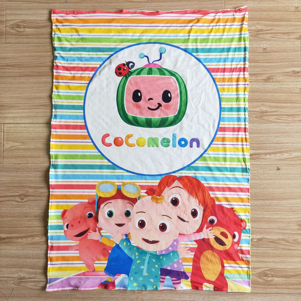 6 B9-39-29-43 inches Blankets Cartoon Watermelon Striped Green