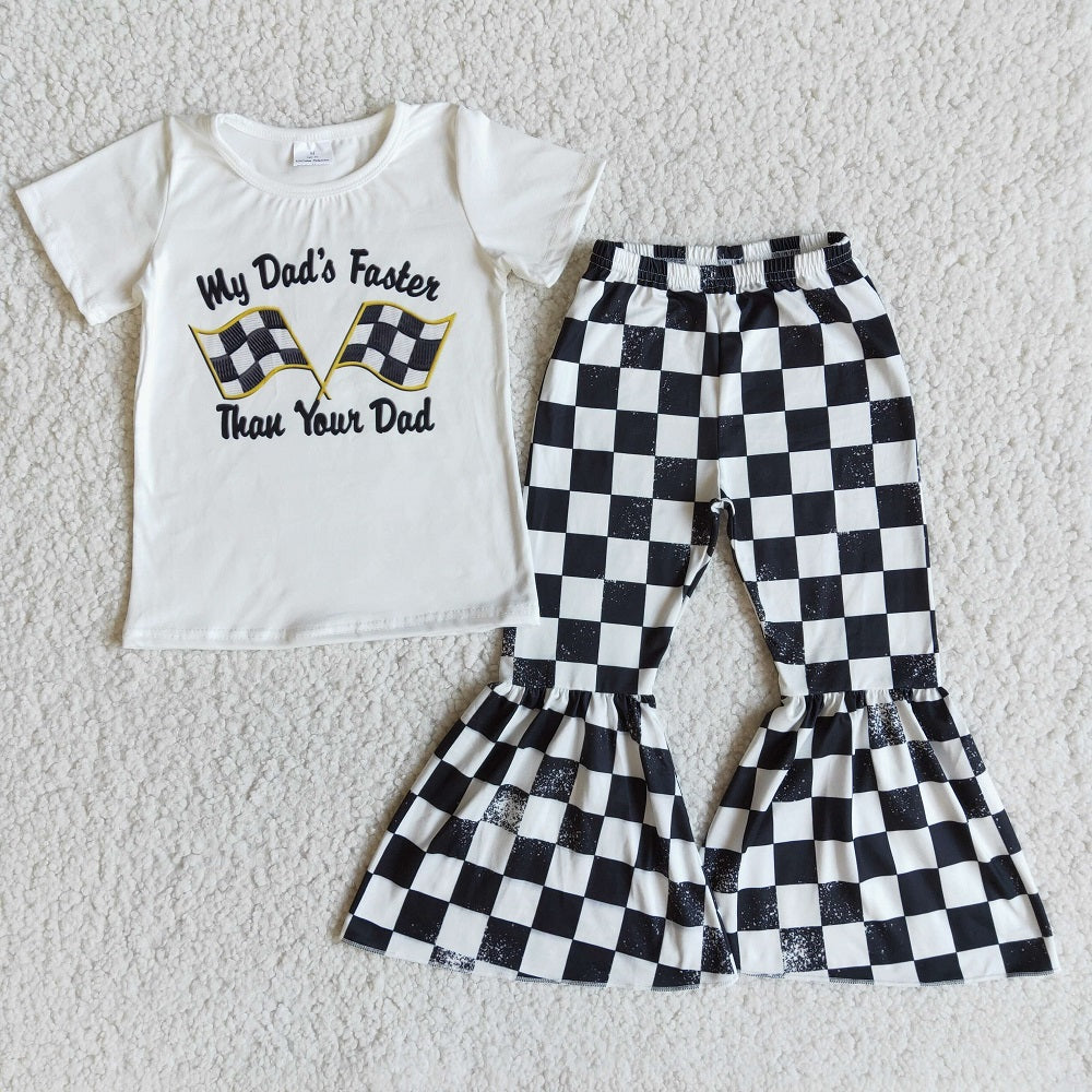 E8-29 Girls Dad Flag Bell Outfits