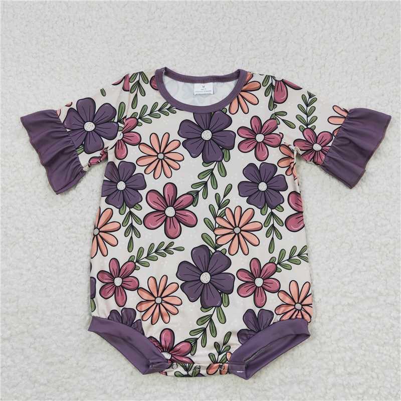 SR0168 Baby Girls Flower Summer Romper 4.26