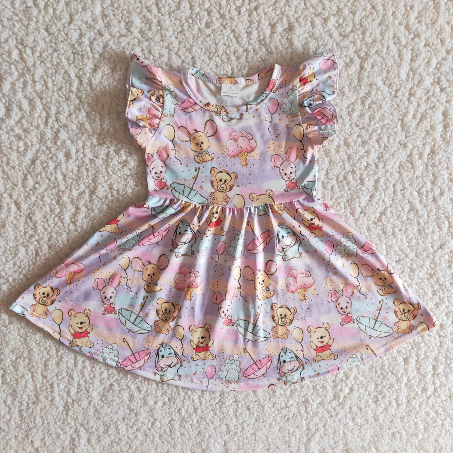 B11-11 Girls Bear Pearl Dress
