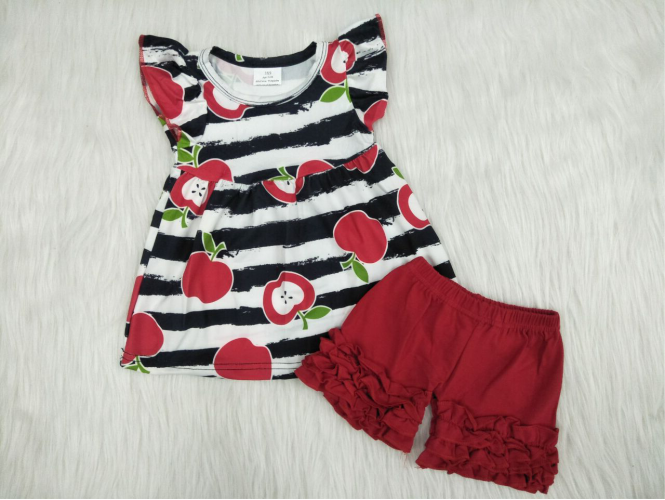 B15-21 Apple Flutter Sleeve Shorts Outfits