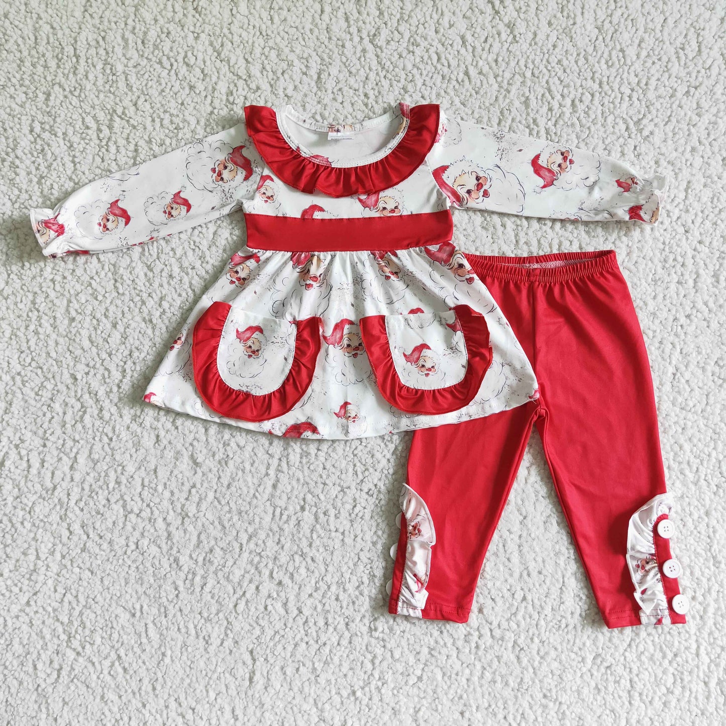 GLP0050 Christmas Girls Santa Leggings Outfits