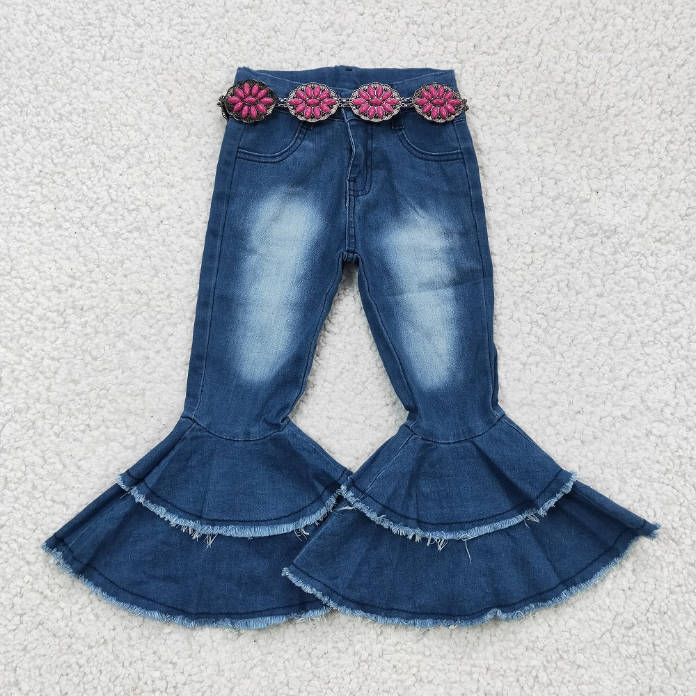 GB0009-M Girls Hot Pink Gemstone Belt