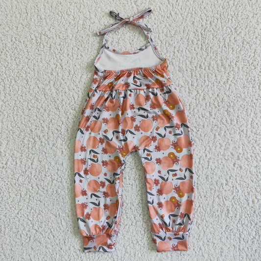 SR0052 Girl Peach Sling Jumpsuit