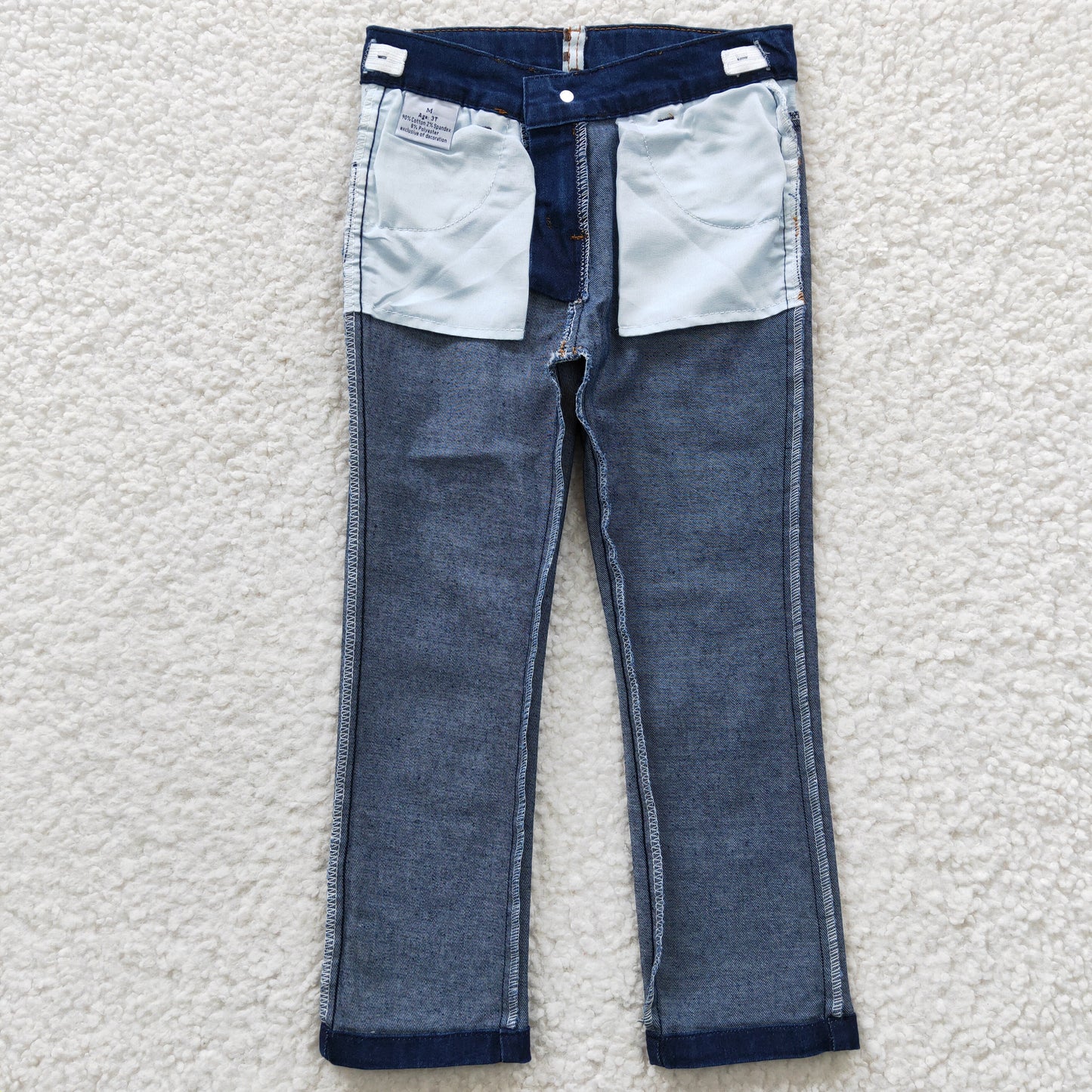 P0075 Bleached Denim trousers blue
