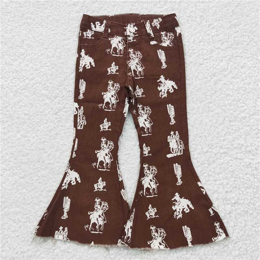 P0076 Baby Girls Rodeo Denim Bell Pants