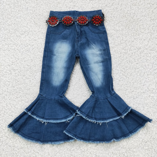 GB0010-M Girls Red Gemstone Belt